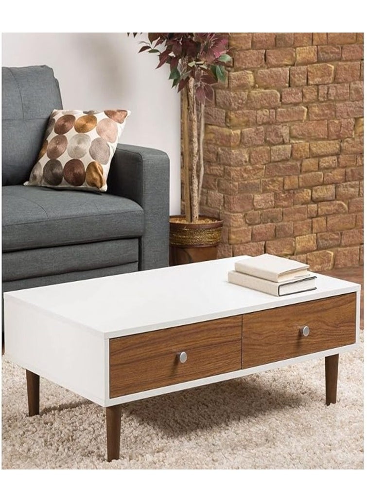 Malazhouse Coffee Table, White*Brown- MZCT009  - Image 4
