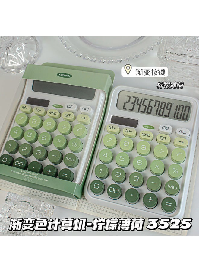 Gradient Color Computer Student Mute Financial Office Dedicated High Color Value Solar Calculator Computer