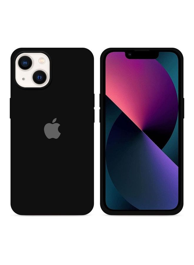 NIBEMINENT Silicone Case Cover Liquid Gel Soft Ultra Slim Shockproof Back Full Body Protection For Apple iPhone 14 Plus 6.7 inch Black - Image 3