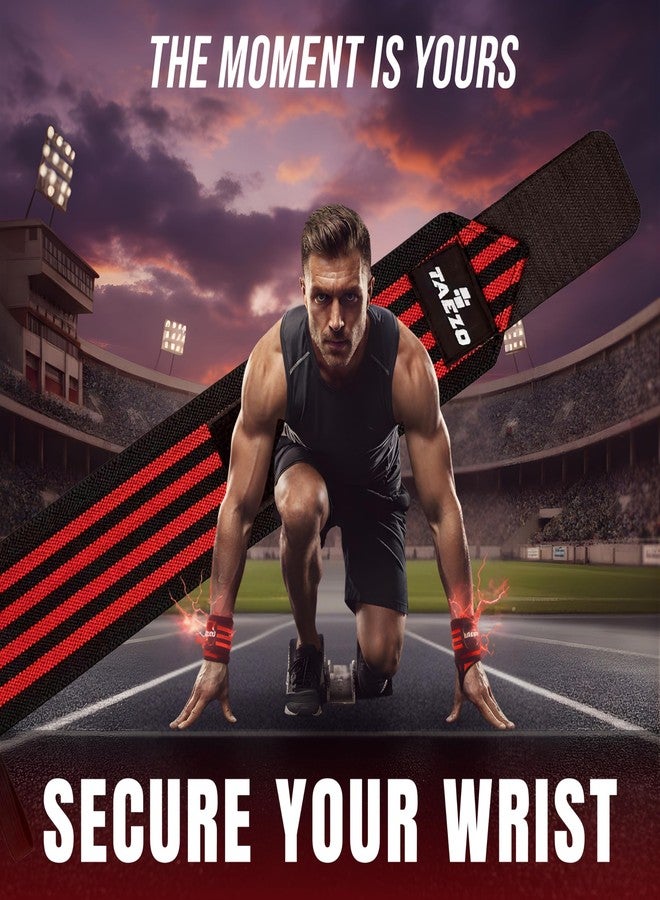Taezo Wrist Support Band for Gym (Red) - Image 3