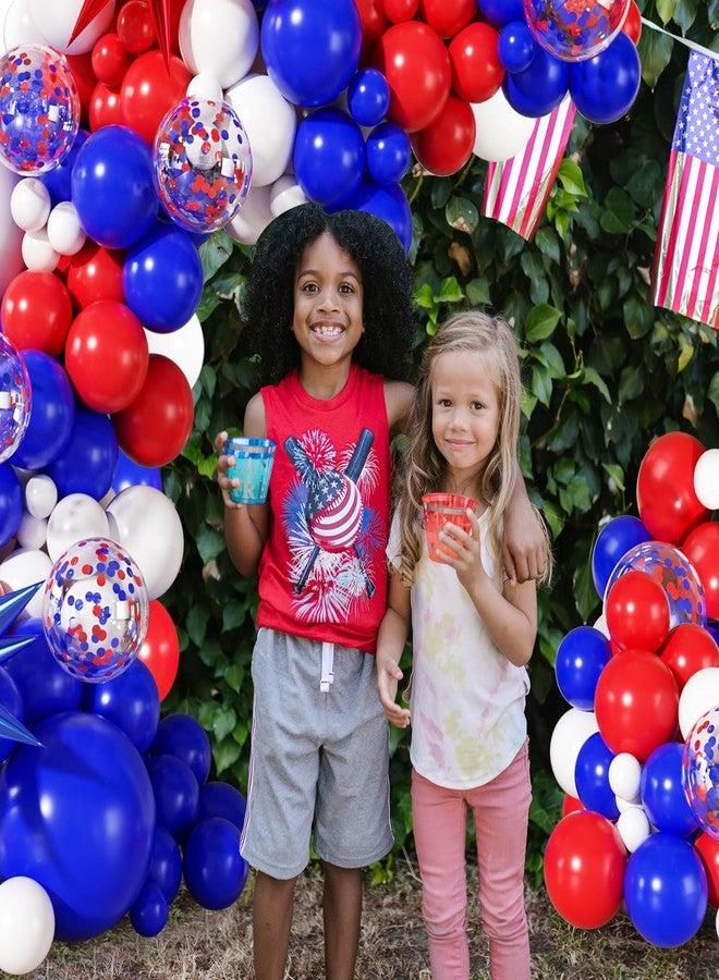 LANGASQUE Red White and Blue Balloon Garland Arch Kit, 140Pcs Blue Red White 4th of July Balloons for Patriotic Decorations 4th of July Memorial Day Graduation Baseball Birthday Party Decorations - Image 3