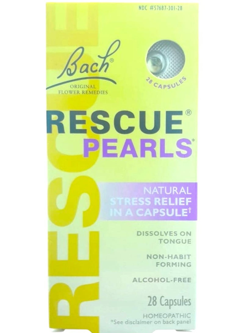 Bach Rescue Rescure Pearls Natural Stress Relief 28 Capsules - Image 1