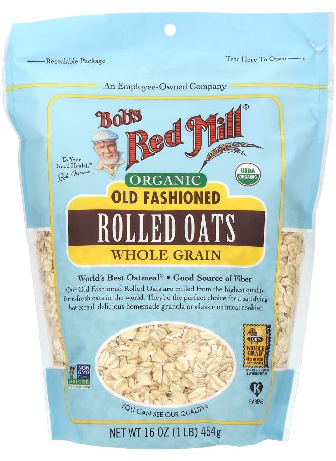 Bob's Red Mill - Organic Old Fashioned Rolled Oats Whole Grain 16 oz (454 g) - Image 1
