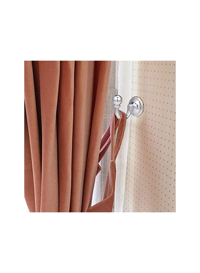 The Bros 4 Pairs Curtain Hooks Metal Tieback Hooks Curtain Holder Tie Curtain Holdback Hook for Home, Curtain Holdback Hook Drapery Tiebacks  - Image 3
