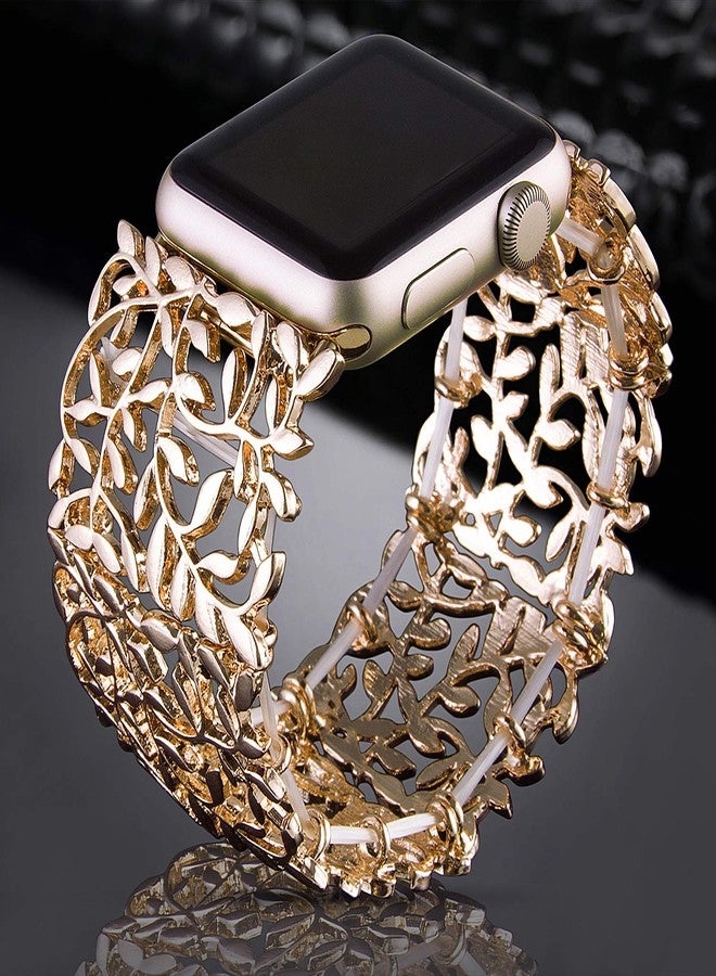VIQIV Bracelet Band Compatible with Apple Watch 38mm 40mm 41mm 42mm 44mm 45mm 49mm iWatch Series SE/9/8/7/6/5/4/3/2 Ultra for Women Unique Metal Dressy Stretchy Wristbands Strap Jewelry Bangle - Image 2