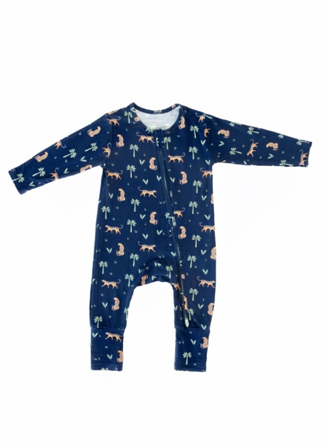 Hushabye – Zippered Baby Sleepsuit – Bamboo – Arabian Leopard - Image 2