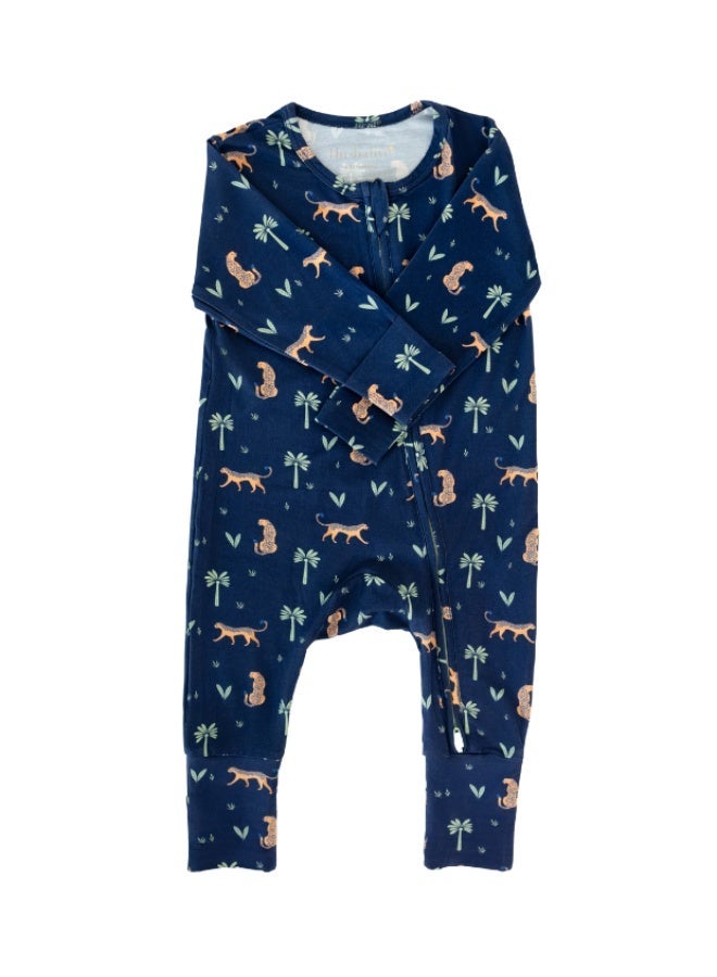Hushabye – Zippered Baby Sleepsuit – Bamboo – Arabian Leopard - Image 4