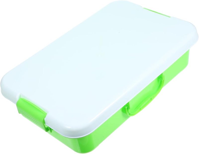 Portable Sand Tray with Lid and Handle Blue Sensory Play Storage Box for Kids - Image 1