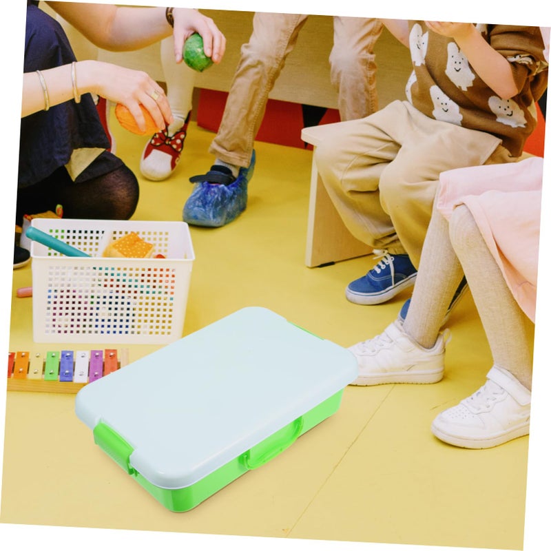 Portable Sand Tray with Lid and Handle Blue Sensory Play Storage Box for Kids - Image 3