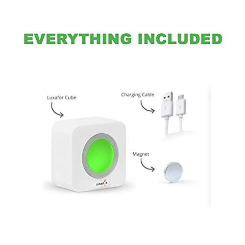 LUXAFOR Cube Standalone LED Availability Indicator That Displays Meeting Room Availability Busy Light Do Not Disturb Light - Image 4