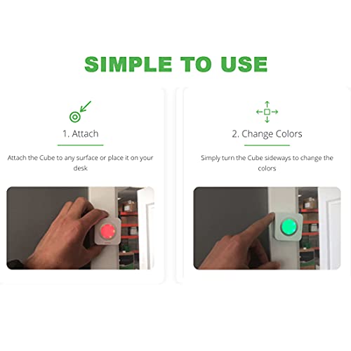 LUXAFOR Cube Standalone LED Availability Indicator That Displays Meeting Room Availability Busy Light Do Not Disturb Light - Image 2