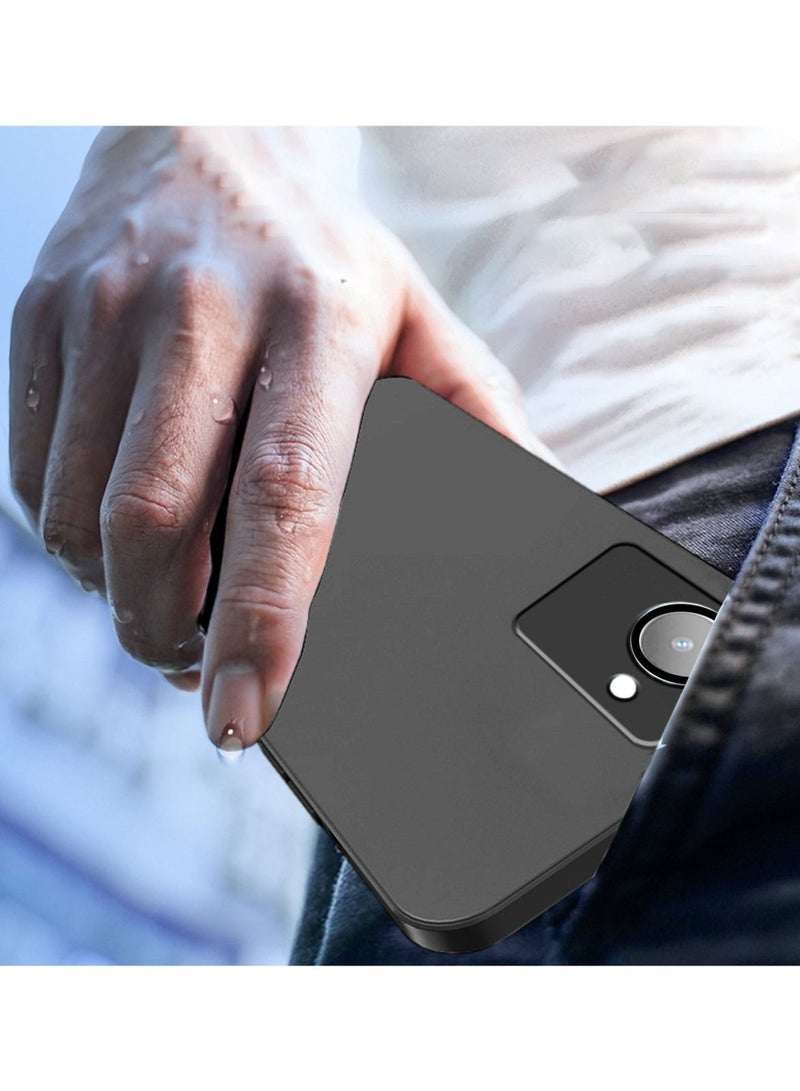 Techie غطاء خلفي رقيق جداً من السيليكون الناعم مع حماية عدسة الكاميرا لهاتف Realme C30s - أسود - Image 5