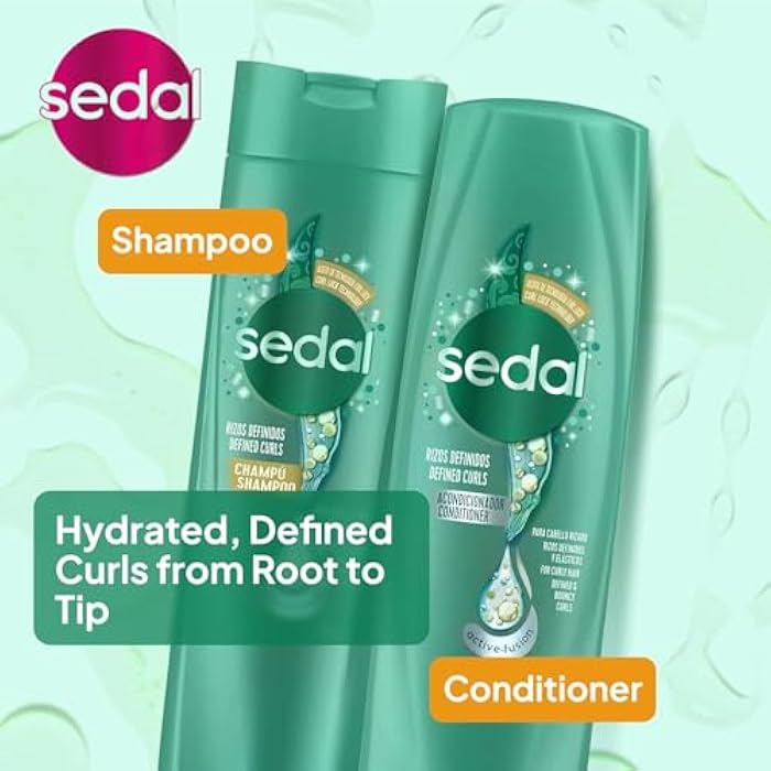SEDAL Shampoo & Conditioner for Curly Hair with Oil, Vitamin & Protein Complex & Nutri-Fix Technology for Hydrated, Defined Curls, 400 ml + 350 ml, Pack of 2 - Image 2