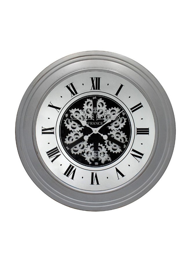 DANUBE HOME Danube Home Sansa Mirror Mdf Wall Clock - Grey 80X80X8 Stylish Wall Decor & Clocks For Home Decoration Modern Grey Wall Clock For Room & Offices Decorative Home Accessories  - Image 3