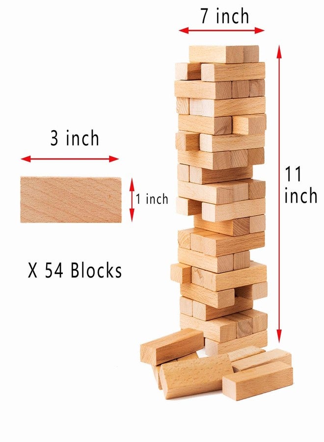 allonu 54Pcs Lust Tower - A Bold, Flirty Twist on The Lust Tower for Daring Adults, Valentine Tumbling Tower Stacking Blocks, Date Night Party Game - Image 3