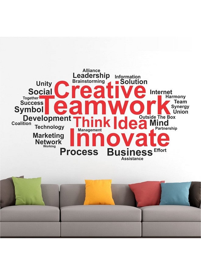 StickMe 'Team Work - Office - Teamwork - Team Spirit - Team Building Motivation - Inspiration Wall Sticker' (Multi Colour, Vinyl) (3) - Image 1