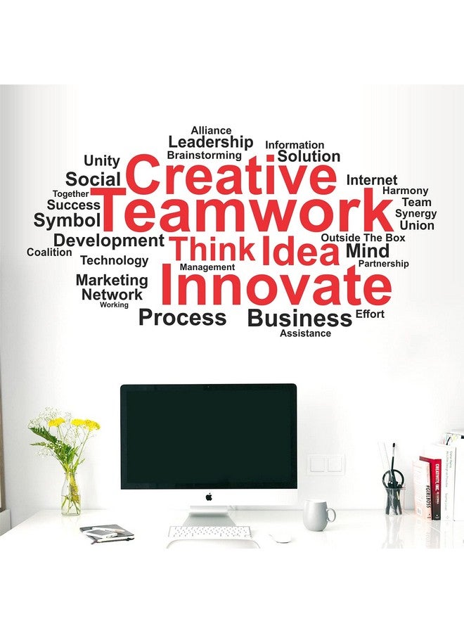StickMe 'Team Work - Office - Teamwork - Team Spirit - Team Building Motivation - Inspiration Wall Sticker' (Multi Colour, Vinyl) (3) - Image 2