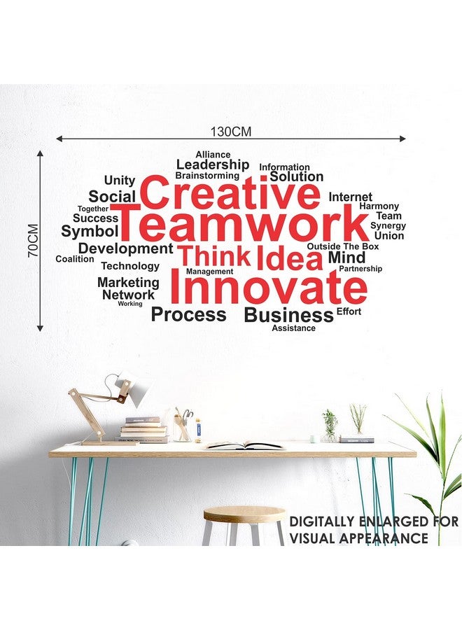 StickMe 'Team Work - Office - Teamwork - Team Spirit - Team Building Motivation - Inspiration Wall Sticker' (Multi Colour, Vinyl) (3) - Image 3