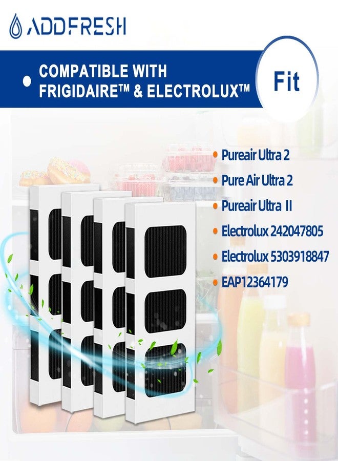ADDFRESH - Refrigerator Air Filter Replacement Compatible with Paultra2 Frigidaire PureAir Ultra 2 Paultra Pure Air ii and Electrolux Elpaultra2 - Part 242047805 and 5303918847 - 4 Filters - Image 2