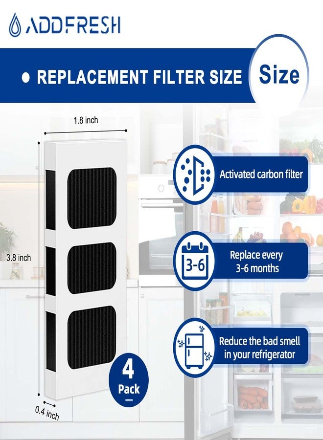 ADDFRESH - Refrigerator Air Filter Replacement Compatible with Paultra2 Frigidaire PureAir Ultra 2 Paultra Pure Air ii and Electrolux Elpaultra2 - Part 242047805 and 5303918847 - 4 Filters - Image 3