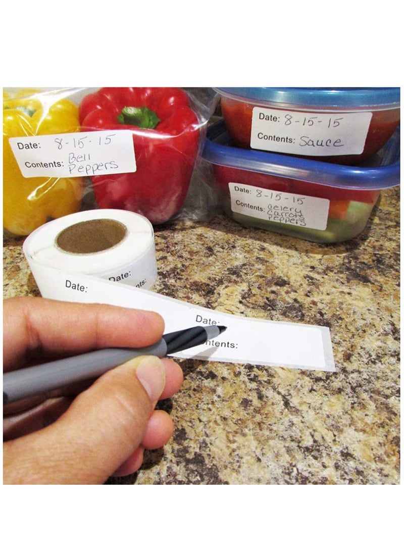 SOLARAE Sticker Label, Food Freezer Label, Self-Adhesive Removable Refrigerator Food Storage Paper Label, Sticker Note Index Decals Label, Stickers Gift Tags, (125 Pieces In 1 Roll, 2 Rolls In Total) - Image 3