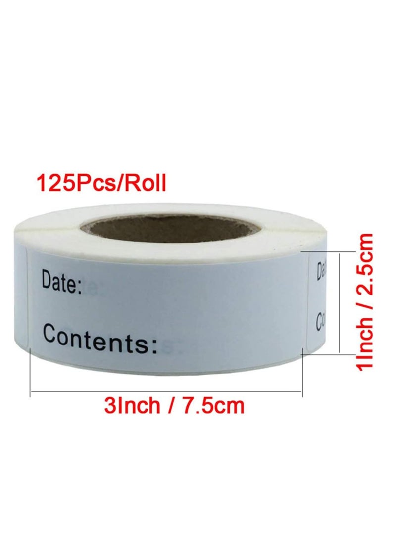 SOLARAE Sticker Label, Food Freezer Label, Self-Adhesive Removable Refrigerator Food Storage Paper Label, Sticker Note Index Decals Label, Stickers Gift Tags, (125 Pieces In 1 Roll, 2 Rolls In Total) - Image 5
