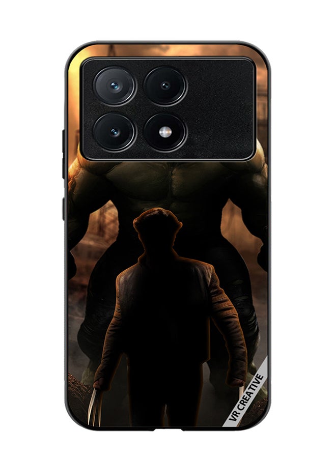 VR CREATIVE Protective Case Cover For Xiaomi Poco X6 Pro Hulk Vs Xman Design Multicolour - Image 1