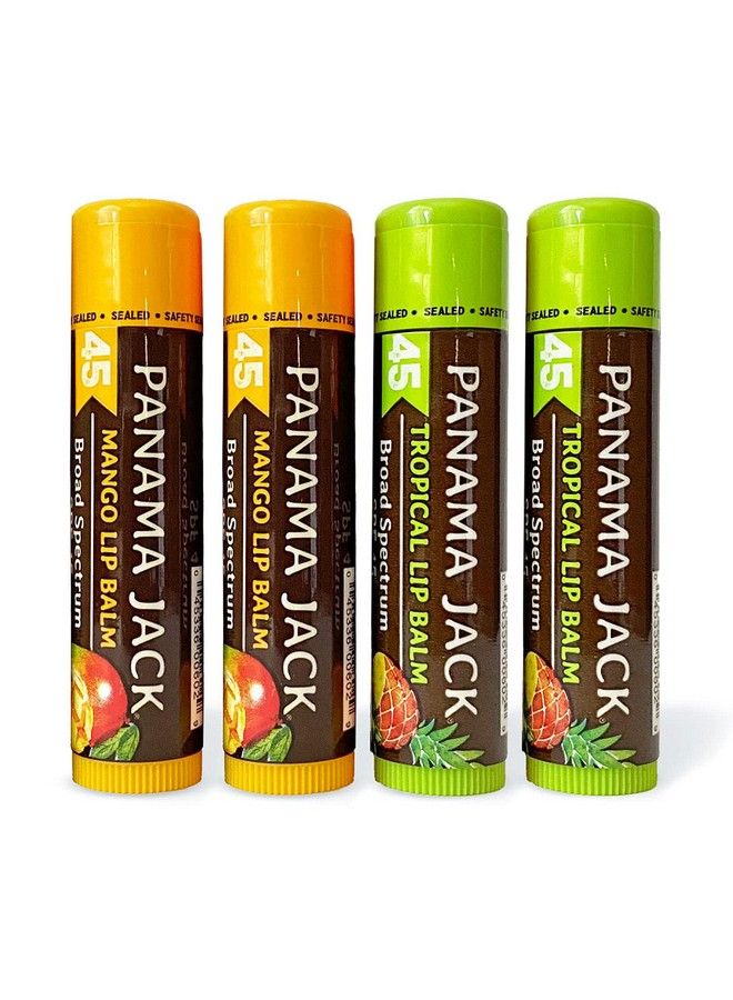 panama jack Sunscreen Lip Balm SPF 45 Dual Pack Mango & Tropical Broad Spectrum UVAUVB Sunscreen Protection Prevents & Soothes Dry Chapped Lips - Image 2