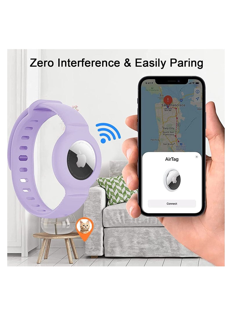 Watch Wristbands for Airtag Soft Silicone Bracelet for Kids Lightweight Waterproof Watch Strap Compatible with Apple Airtag for Children and Old Man 2 Pcs - Image 4