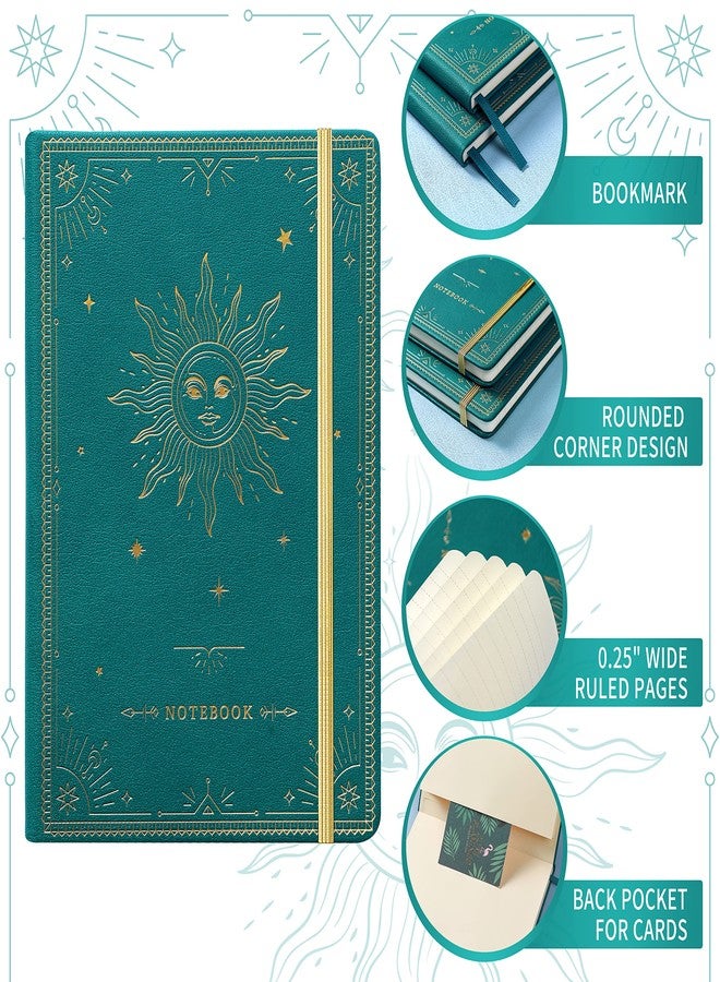آرت فان دفتر ملاحظات/مفكرة Artfan مسطرة - دفتر كتابة كلاسيكي فاخر من الجلد الصناعي، ورق سميك، جيب وفواصل صفحات، هدية مثالية، مقاس كبير، 144 صفحة، غلاف مقوى، مسطر (5.8 × 8.4) - أخضر غابي - Image 3