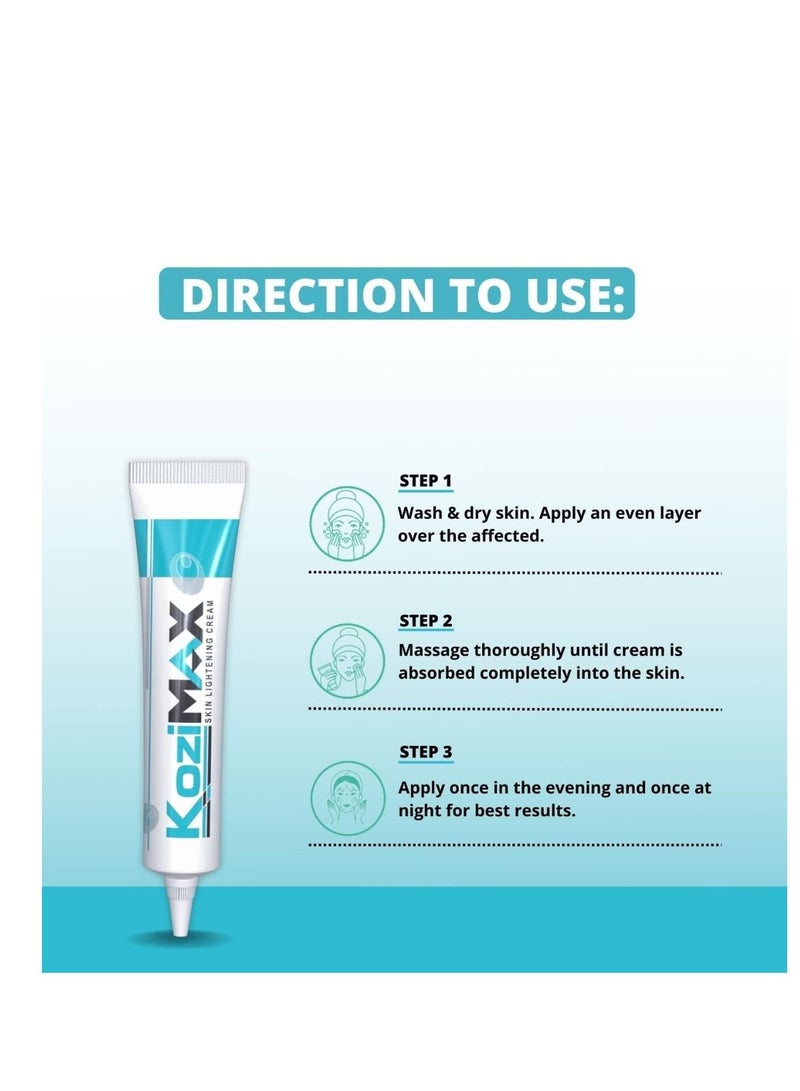 Kozimax Skin Lightening Cream 15gm Pack of Two - Image 2