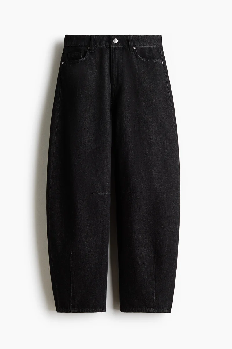 H&M  Barrel High Waist Ankle Jeans for Women | Best Price UAE