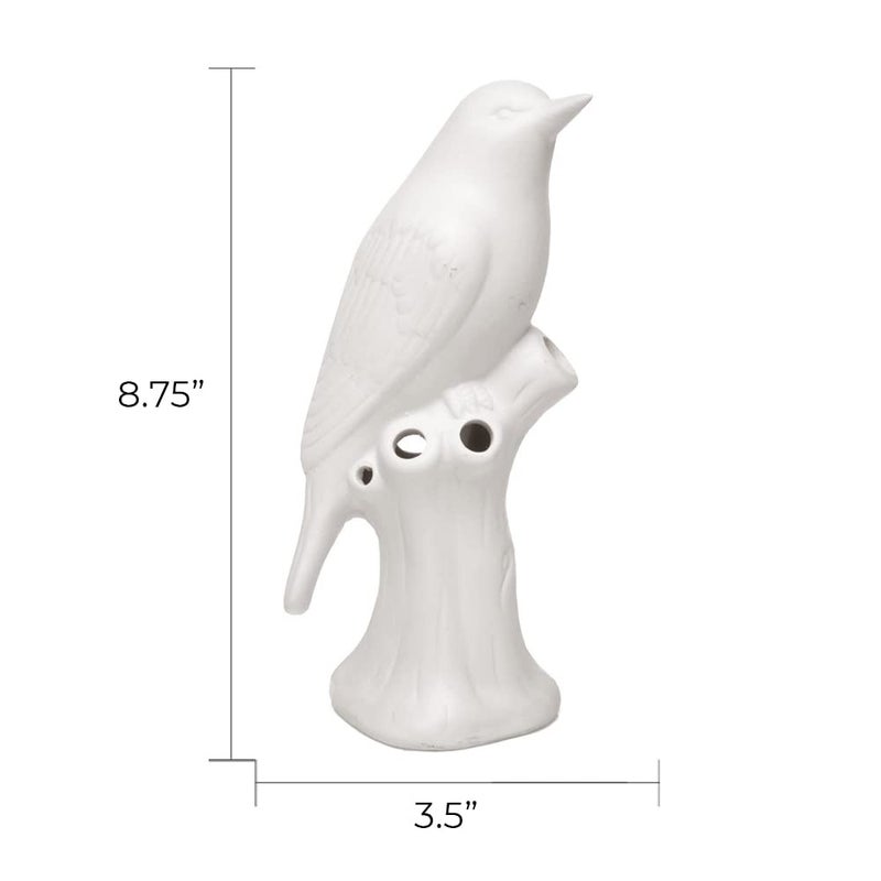 Chive - Unique Ceramic Bird Vase, Small Bud Vase for Short Flowers Like Mini Roses, Decorative Floral Vase for Home DÃ©cor and Flower Arranging, Perfect Table Vase for a Single Flower (Matte White) - Image 3