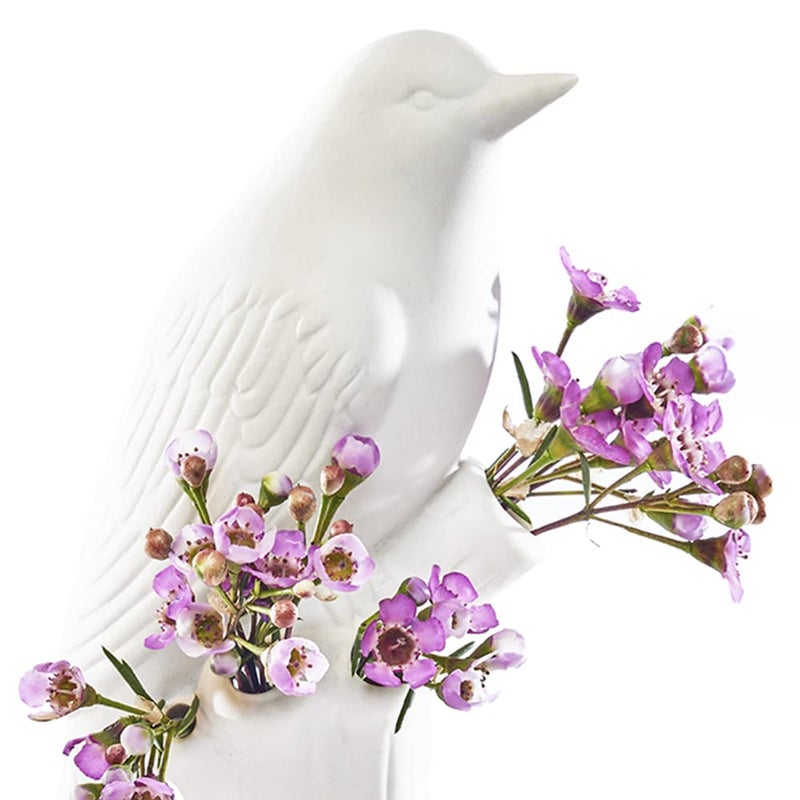 Chive - Unique Ceramic Bird Vase, Small Bud Vase for Short Flowers Like Mini Roses, Decorative Floral Vase for Home DÃ©cor and Flower Arranging, Perfect Table Vase for a Single Flower (Matte White) - Image 2