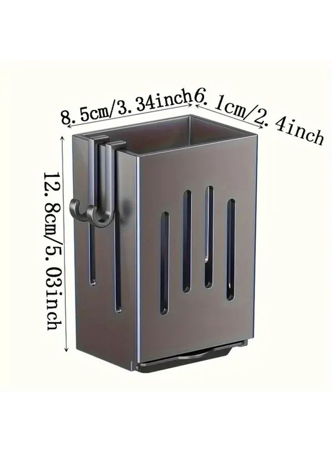 Black Wall Mounted RV Kitchen Organizer with Drain Pan and Hooks 1pc - Image 2