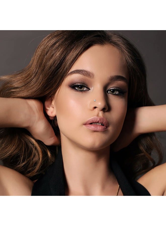 ONESING 40 PCS 20G Nose Rings for Women Nose Piercings Jewelry Gold Nose Rings Hoops Nose Studs Screw for Women Men, Stainless Steel, cubic zirconia - Image 4