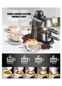 Inder 240ML Semi-Auto Electric Espresso Coffee Machine 800W Mini Portable Latte Cappuccino Maker with Milk Frother Steamer Pot For Home Office  - Image 4