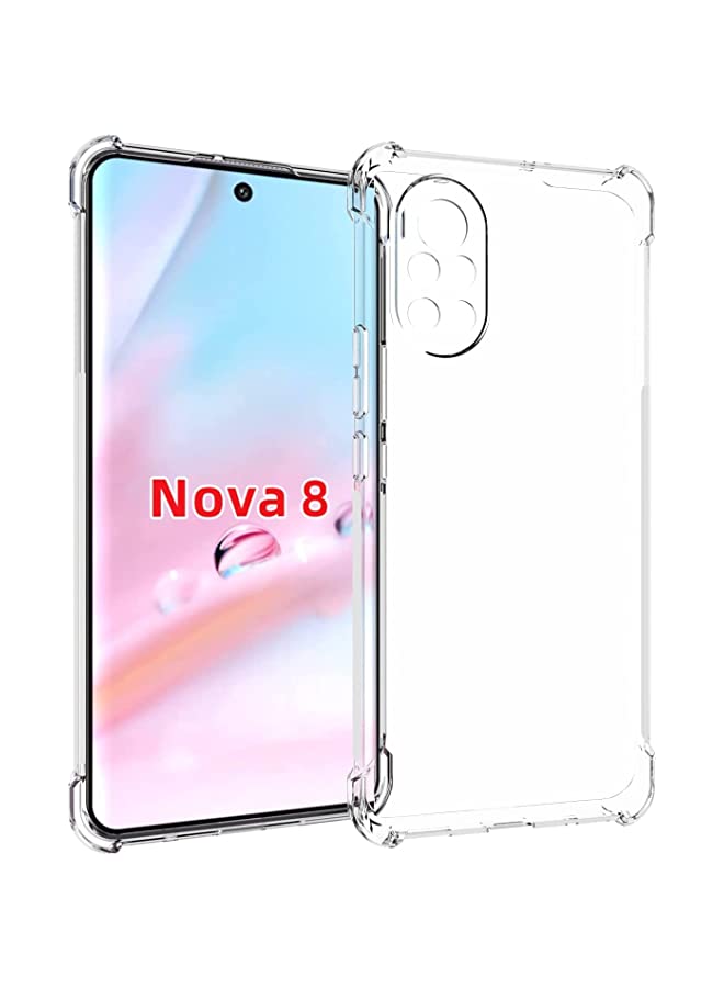 IAF Case for Huawei Nova 8 Case Cover Back Air Cushion Soft Silicone Shockproof Anti-Scratch Protective Bumper Shell Corner for Huawei Nova 8