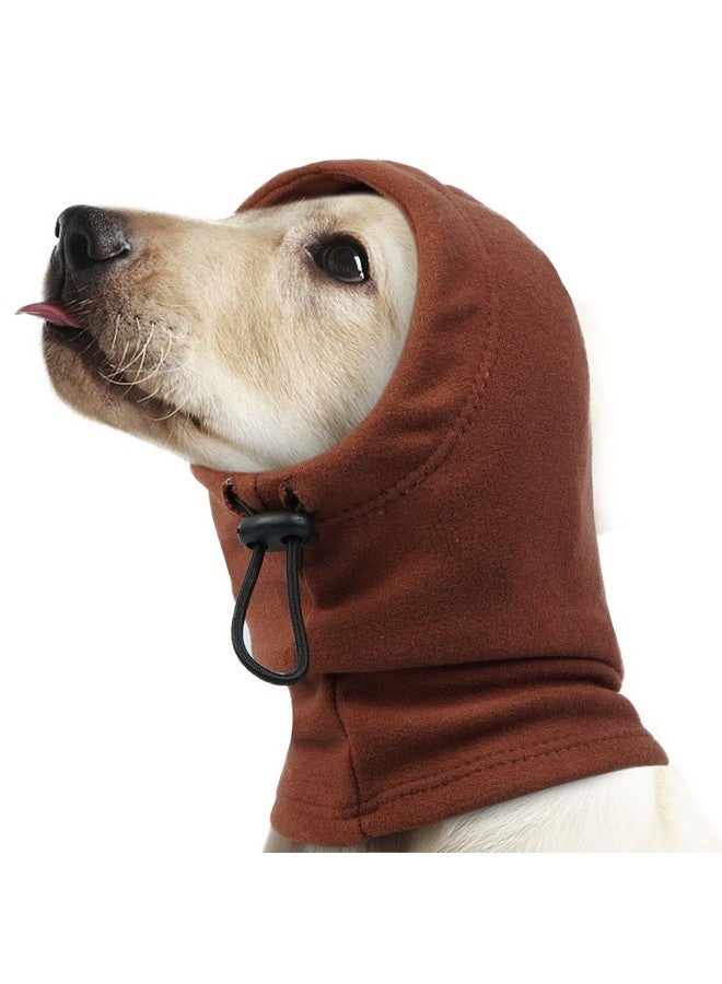 IDOMIK Dog Calming Hoodie,Ear Wraps for Dog to Calm Anxiety,Doggy Ears Head Cover for Noise Protection,Snoods for Pets Grooming Force Drying Fireworks,Pet Hematoma Ear Wrap Headband,Coffee,M - Image 1