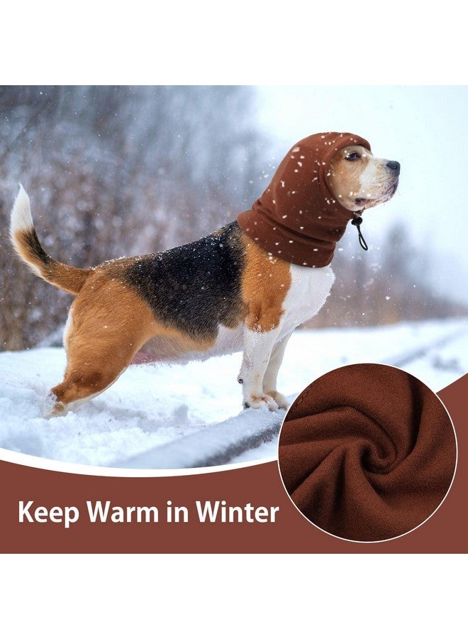 IDOMIK Dog Calming Hoodie,Ear Wraps for Dog to Calm Anxiety,Doggy Ears Head Cover for Noise Protection,Snoods for Pets Grooming Force Drying Fireworks,Pet Hematoma Ear Wrap Headband,Coffee,M - Image 5