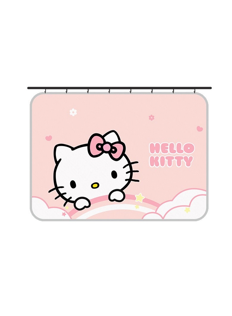 general Hello Kitty car curtain sunshade, window baby sunscreen rail-type slide rail trolley rear shade curtain heat insulation - Image 1