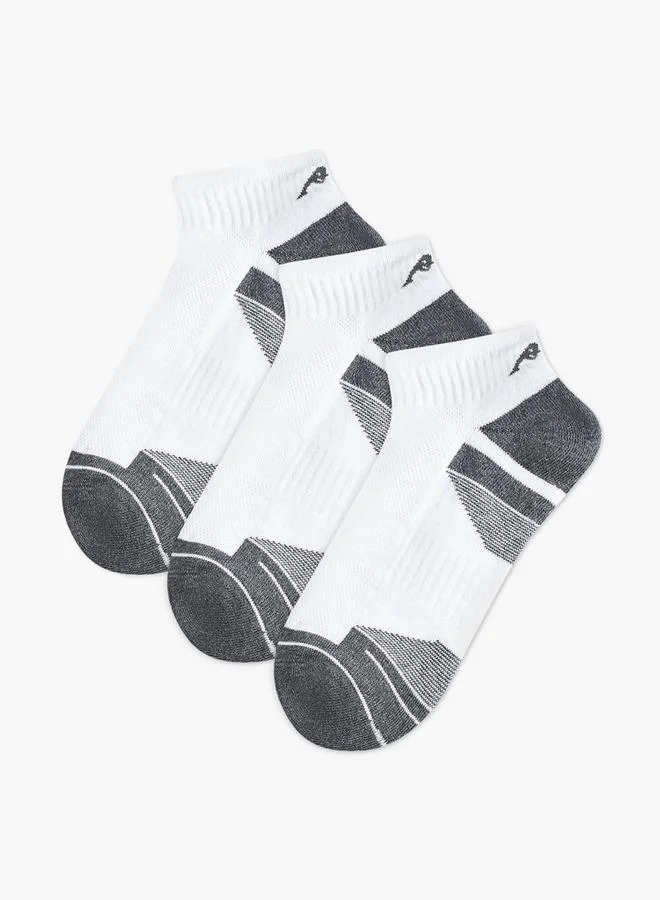 Set of 3 - Kappa Logo Print Half Terry Ankle Length Socks