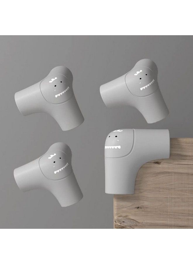 P-Plus International Soft Baby Proofing Corner Guards & Edge Protectors Pre Taped Table Corner Protector Child Safety Furniture Bumper Sharp Corner Cushions(Grey Pack Of 4) - Image 2