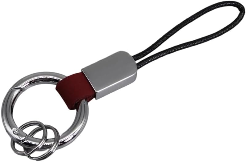 Simulated Leather Keychain With And Adjustable Wrist Strap Trendy Holder For Car Keys Organization - Image 1