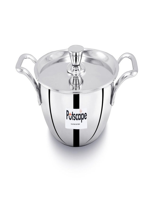 Potscape Triply Kadai with Lid, 24 cm Capacity 2.7 LTR | Less Food Burns | No Harmful Coating | TriPly SAS Construction | Steady Handles Induction Friendly Dishwasher Safe - 5 Year Warranty - Image 2
