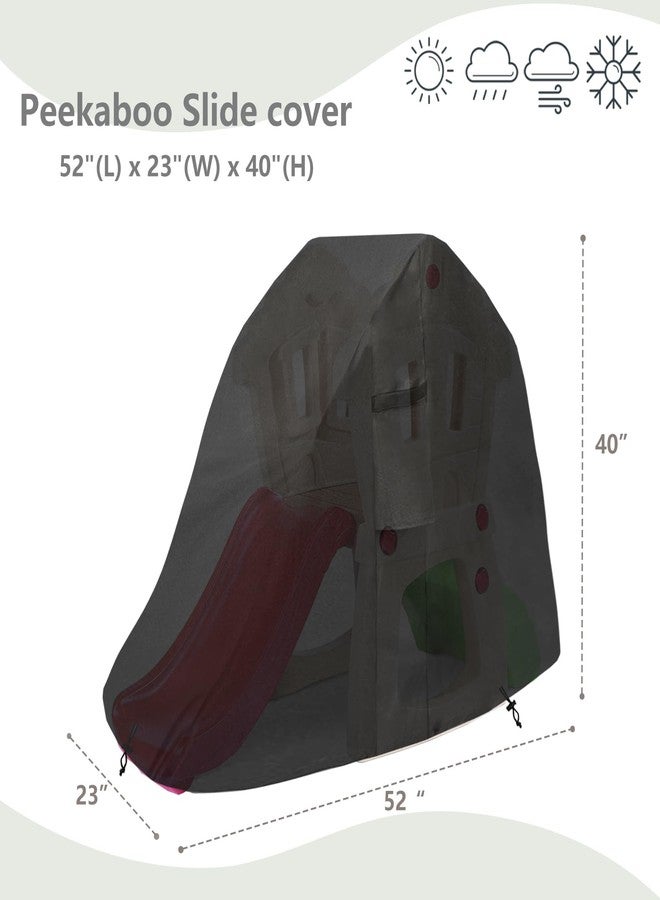 Aacabo Toddler Slide Cover,Fit to Hide and Seek Climber,Waterproof Dust Proof Anti-UV Outdoor playset toy Cover,Cover only - Image 2
