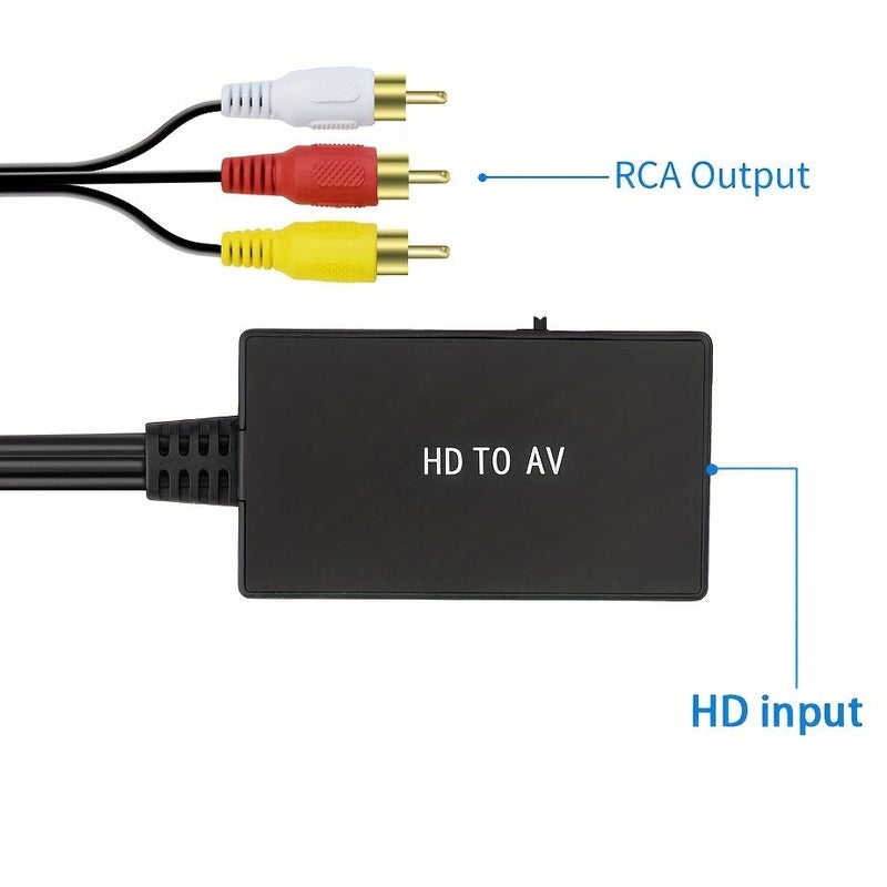 Plug And Play HDTV To RCA AV Converter For Old TV Projector - Image 5