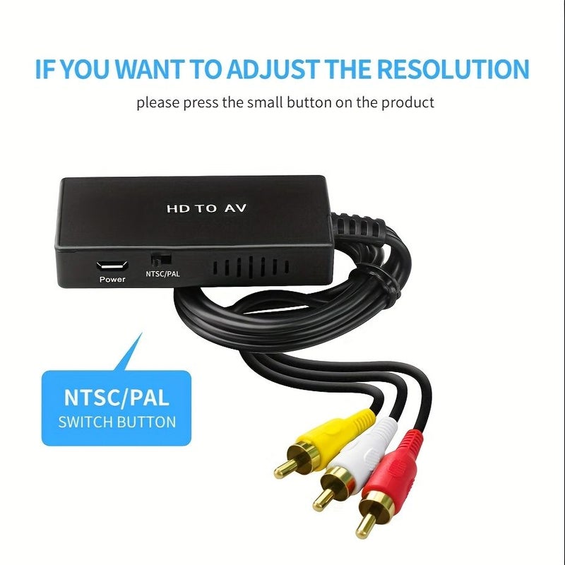 Plug And Play HDTV To RCA AV Converter For Old TV Projector - Image 4