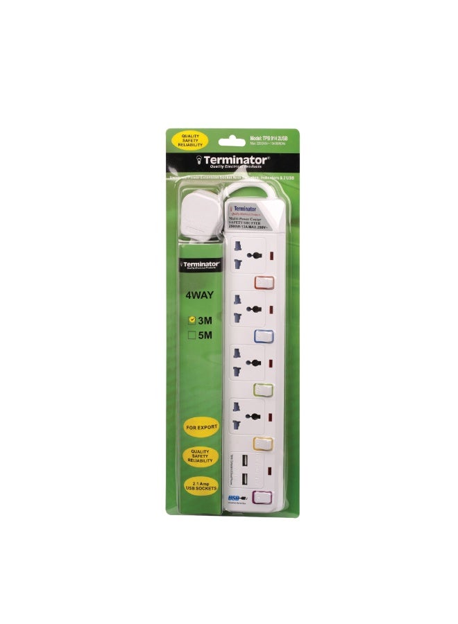Terminator Terminator Extension Lead TPB 914 2USB - Image 1