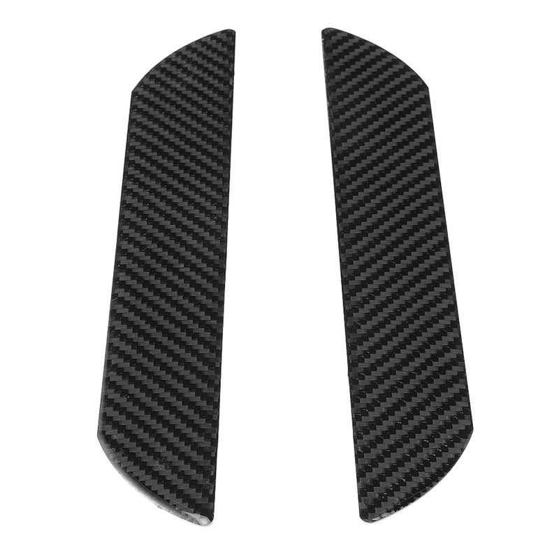 2Pcs Carbon Fiber Car Door Sill Scuff Plate Pedal Trim Accessory 3.65x25.3cm - Image 1